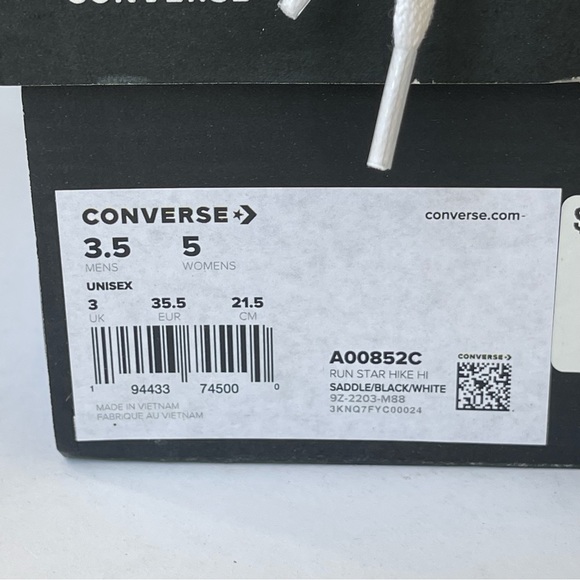 NWT Converse Run Star Hike Platform saddle high top Chuck Taylor sneaker - Picture 3 of 11